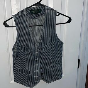 Ralph Lauren stripped denim vest